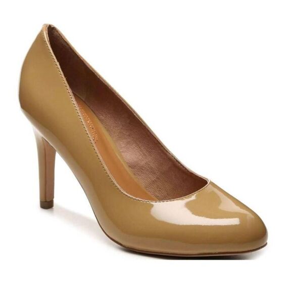 MICHAEL KORS Chantal Beige Patent Leather Pump Size 8M - Picture 1 of 12